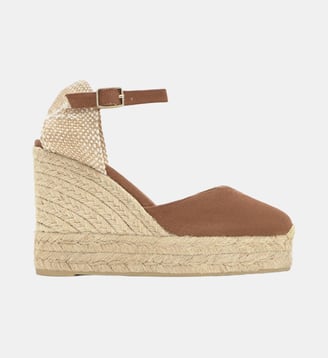 Espadrilles compensées à plateforme tressée CHIARITA - Castaner - Marron