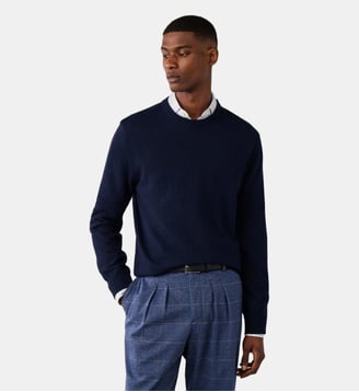 Pull En Laine Mérinos-Cachemire À Col Rond - Hackett London - Old navy