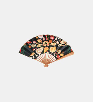 Eventail à motifs FANFUN CORAL - Wild - Noir