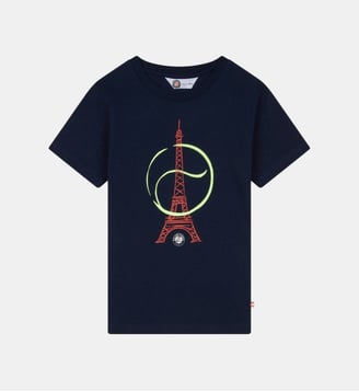 T-shirt Tour Eiffel - Roland-Garros - Bleu marine