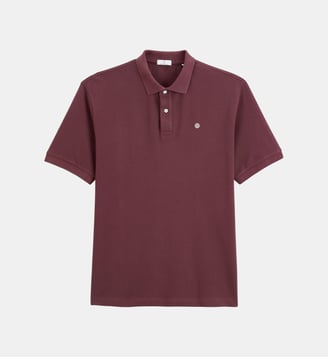 Polo Lucas en piqué de coton - Serge Blanco - Rouge bordeaux