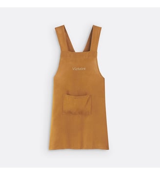 Tablier japonais personnalisé lin lavé - La Redoute Interieurs - Caramel
