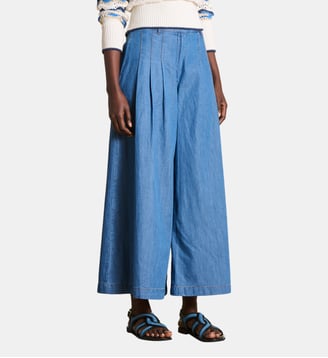 Pantalon large en jean souple - La Fée Maraboutée - Medium