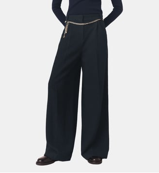 Pantalon en tweed - Maje - Marine