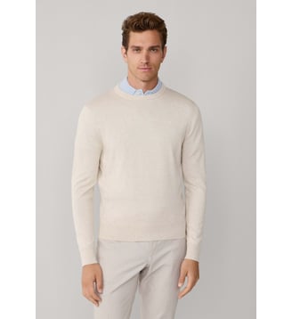 Pull droit en maille fine - Hackett London - Candle white