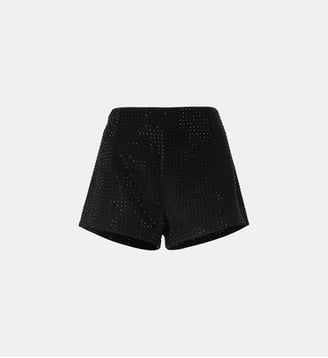 Short taille haute à strass - Pinko - Limousine noire