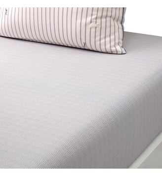 Drap housse en satin de coton lavé - Lacoste Home - Multicolore