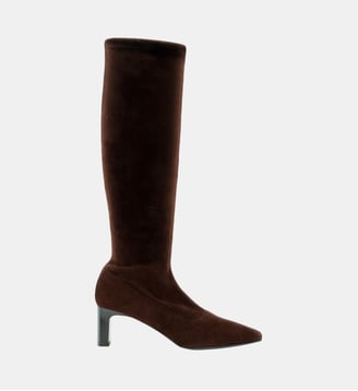 Yuma - Bottes En Cuir Veau Stretch Expresso - Parallèle - Noir