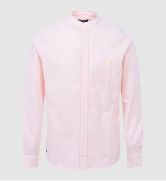 Chemisette droite officier en coton seersucker - Gili's - Rose