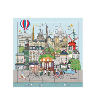 Carte Puzzle Les Monuments De Paris - Cartesdart - Multicolore
