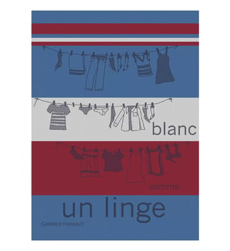 Torchon pur coton - Garnier Thiebaut - Tricolore