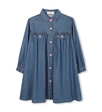 Robe en jean à manches longues - Billieblush - Denim indigo blue