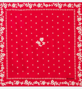 Foulard carré imprimé - Claudie Pierlot - Rouge
