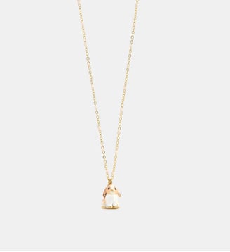 Collier pendentif lapin bélier - Les Néréides - Gris