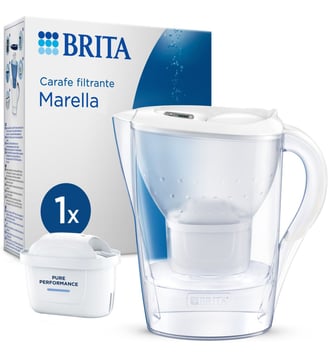 Carafe filtrante Marella blanc + 1 cartouche Maxtra Pro - Brita - Blanc