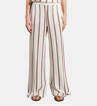 Pantalon à rayures - Bompard - Naturel