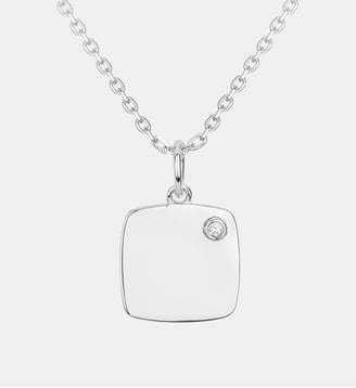 Collier mono-motif Insolite en Argent avec diamant blanc - La Garçonne Diamant - Argent