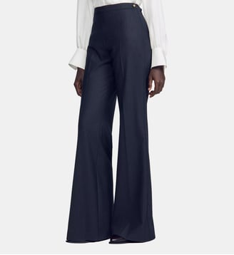 Pantalon de costume en laine - Sandro - Marine