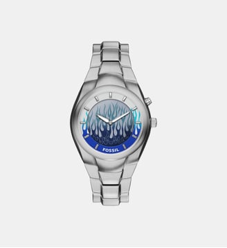 Montre Y2K Big Tic Bleu LE1234 - Fossil - Argenté