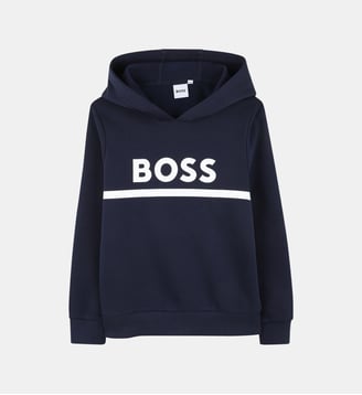 Sweat à capuche - BOSS Kidswear - Bleu cargo
