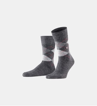 Chaussettes Preston losanges - Burlington - Anthracite
