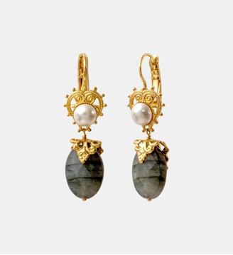 Boucles d'oreilles dormeuses   - Positano - Satellite - Gris