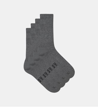 Lot de 2 Paires de Mi-Chaussettes Coton Outdoor - Dim - Gris