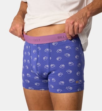 Boxer Billycool en coton biologique - Billybelt - Bleu