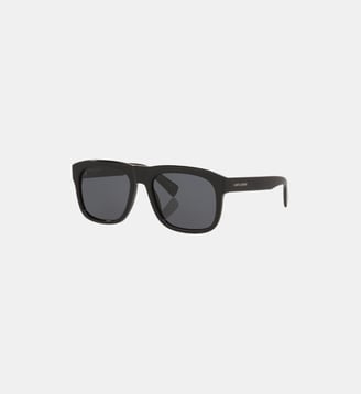 Lunettes de soleil Rectangulaire SL 558 - Saint Laurent - Noir brillant