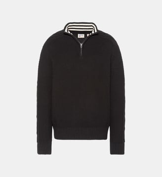 Pull camionneur en maille texturée - Schott - Noir