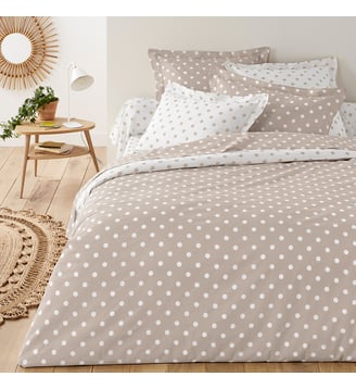 Housse de couette pur coton imprimé pois La Redoute Interieurs