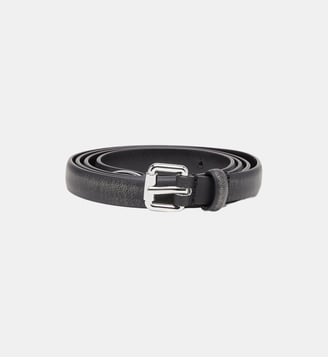 Ceinture 1,4 cm avec boucle fine - Diesel - Noir et gris argenté