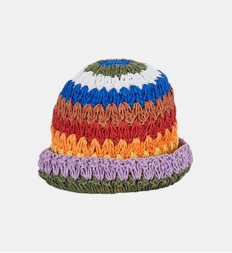 Chapeau à lignes en paille ENJOY - Wild - Multicolore