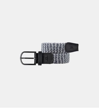 Ceinture tressée élastique Nazaré - Billybelt - Blanc et bleu