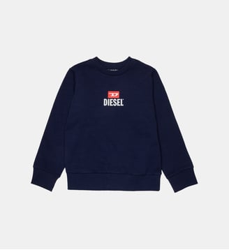 Sweat-shirt à col rond avec logo - Diesel Kids - Bleu