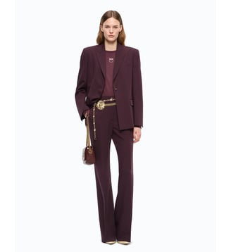 Pantalon palazzo uni - Pinko - Bordeaux