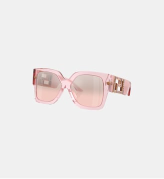 Lunettes de soleil Rectangulaire VE4402 - Versace - Rose transparent