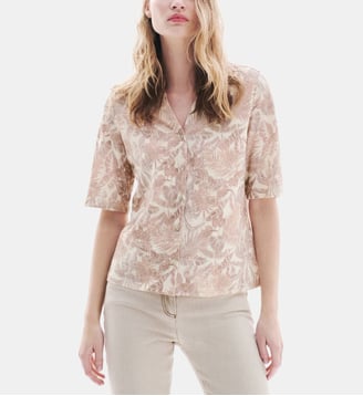 T-shirt tevelina2 - Motif imprimé - Coupe droite - Caroll - Rose clair