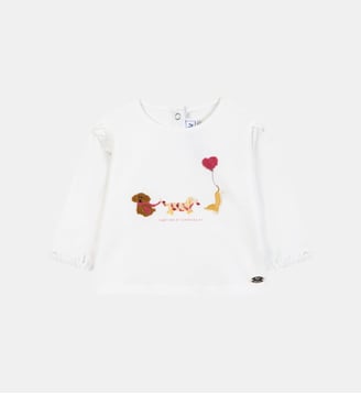 T-shirt -  coton imprimé chien - Tartine Et Chocolat - Écru