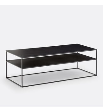 Table basse double plateau en métal acier - La Redoute Interieurs - Noir