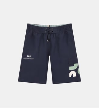 Short de bain - BOSS Kidswear - Bleu cargo