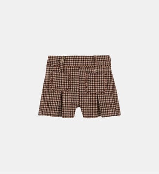 Short à carreaux - Chloe Kids - Beige marron