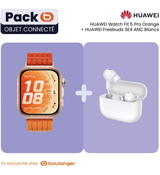 Montre connectée Pack Watch FIT 5 PRO orange+Freebuds SE4 Huawei