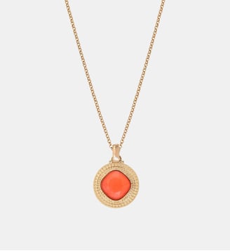 Collier pendentif   - Louise - Satellite - Corail