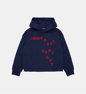 Sweat à capuche avec logo - Dsquared2 - Bleu foncé