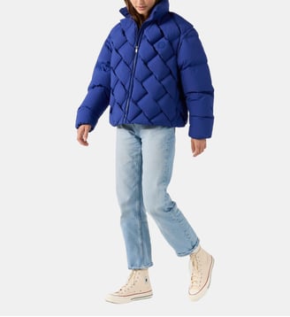 Veste Grand Froid puffer tressée Alya - Jott - Bleu cobalt