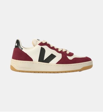 Baskets basses V-10 Prime en cuir effet suédé Veja