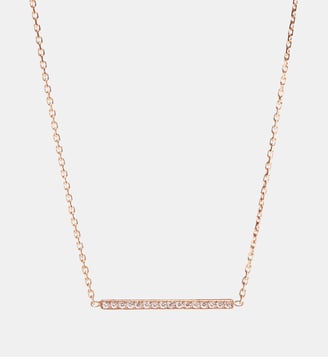 Collier Anagramme ruban plat sur chaine. - JEM - Rose
