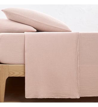 Drap plat uni gaze de coton La Redoute Interieurs
