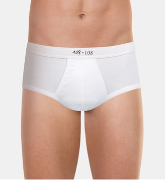 Slip taille haute ouvert pur coton premium - Eminence - Blanc